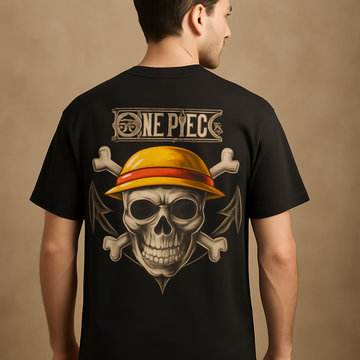 One Piece Skull Emblem Oversized Standard T-Shirt