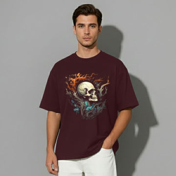 Ethereal Growth Skull Oversized T-Shirt