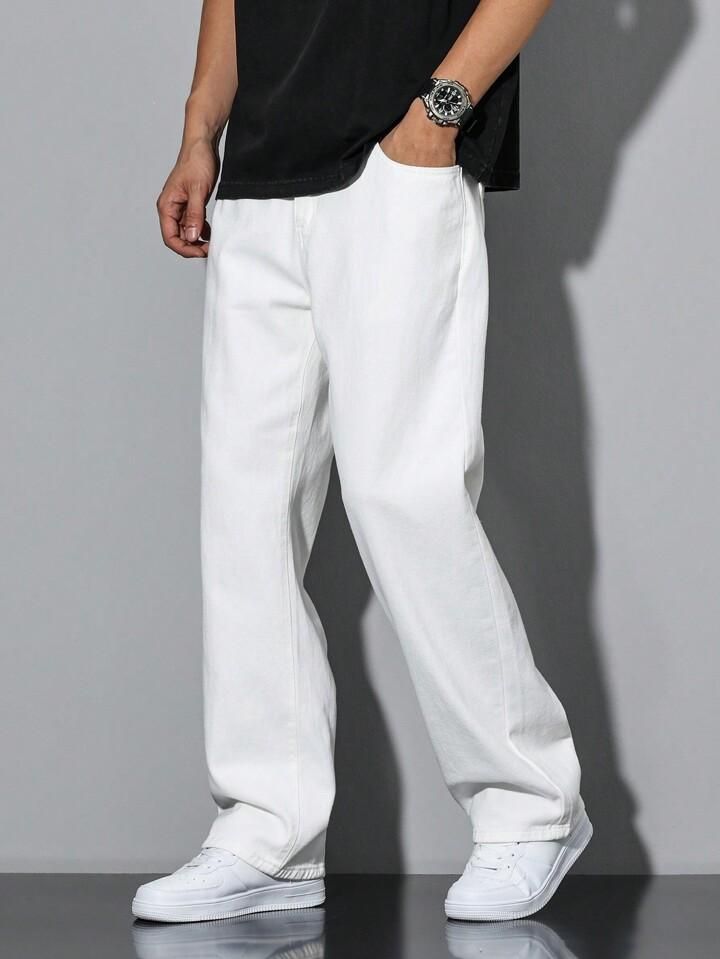 White Denim: Loose Fit Jeans