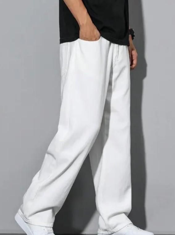 White Denim: Loose Fit Jeans