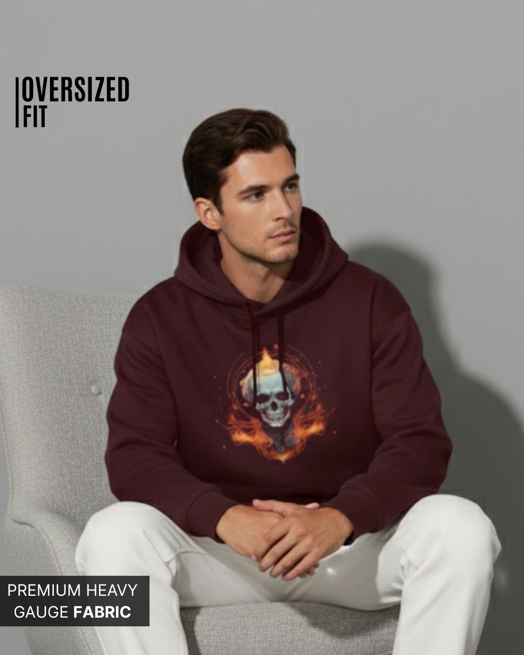 The Cosmic Antlers & Fire Skull Pullover