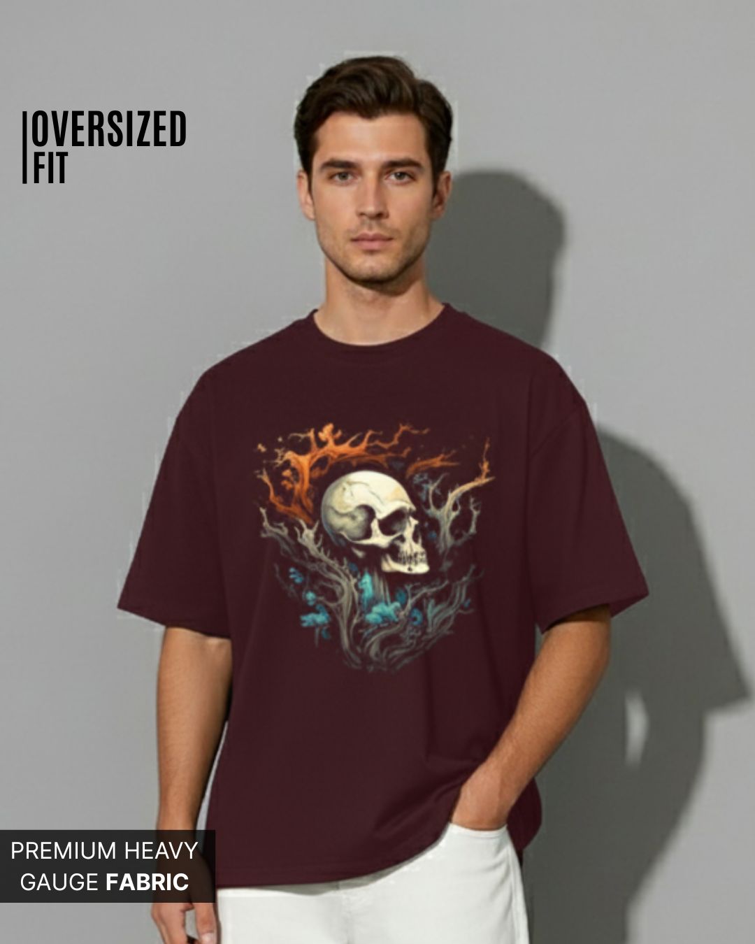 Ethereal Growth Skull Oversized T-Shirt