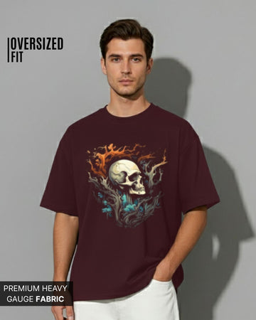 Ethereal Growth Skull Oversized T-Shirt