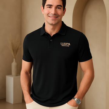 Men Solid Polo Collar Cotton T-shirt