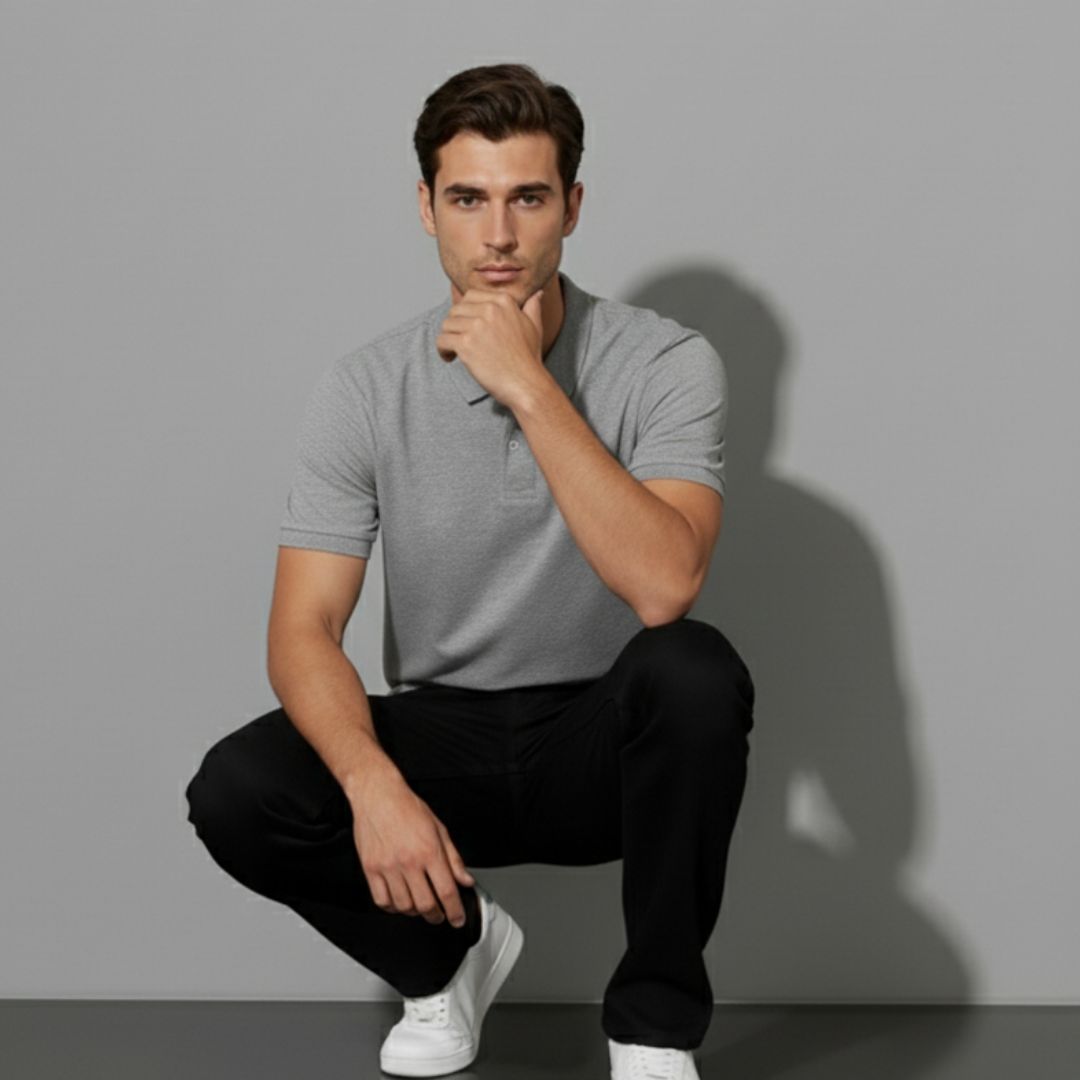 Everyday Grey Polo: T-shirts