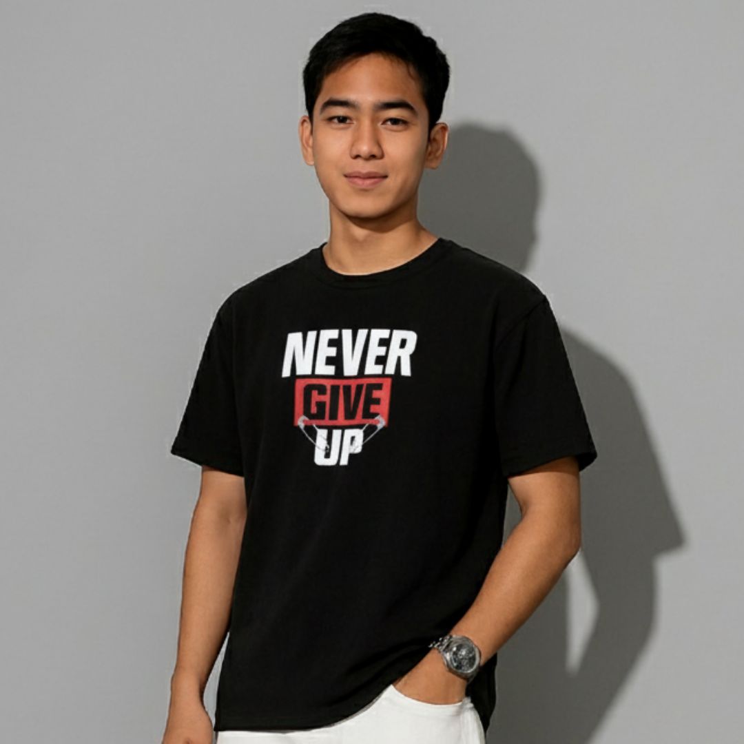Never give up: Wear the motivation
