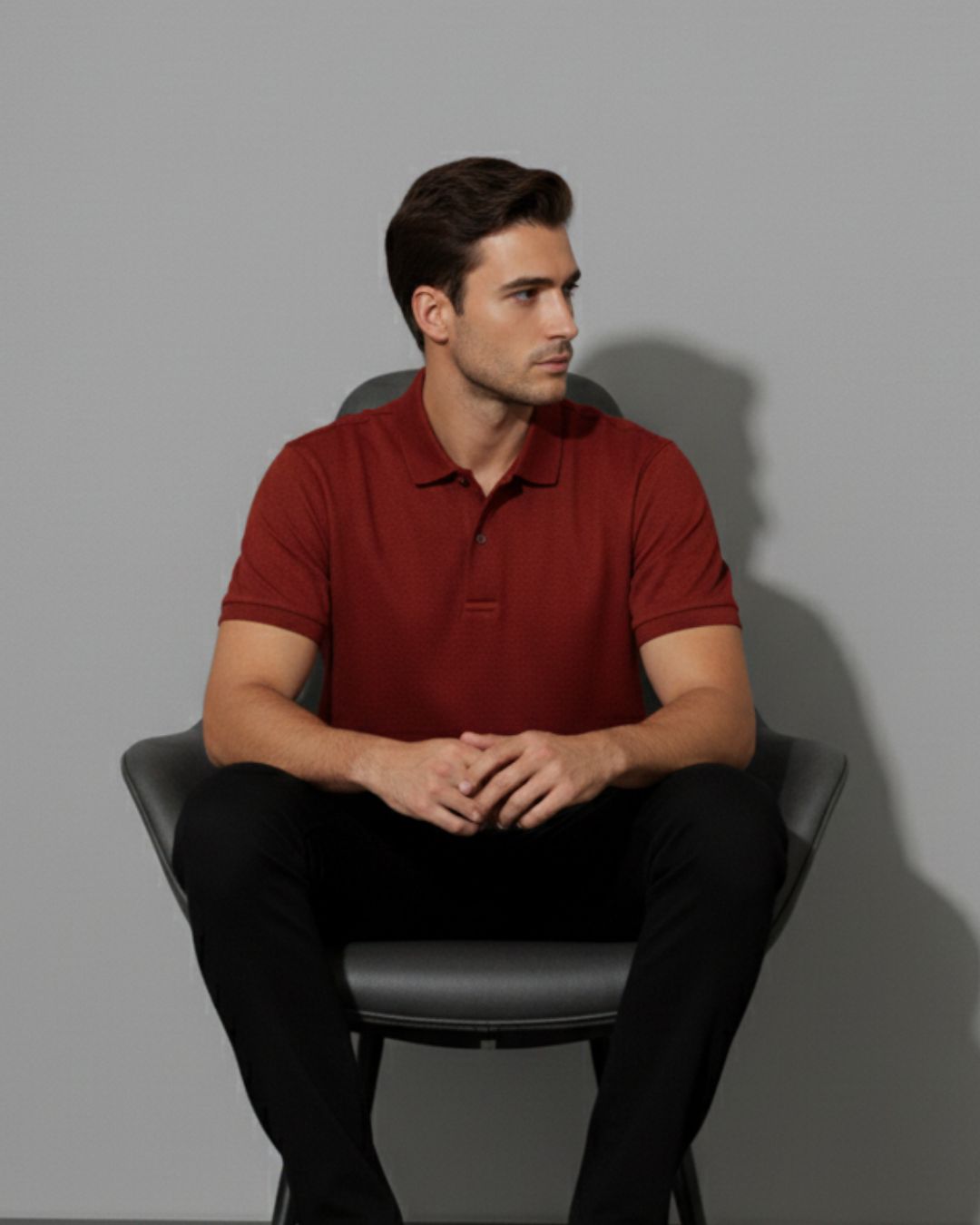 The Essential Burgundy: Polo T-Shirt