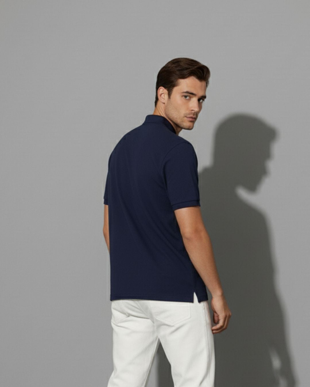 Essential Solid: Navy Polo T-Shirt