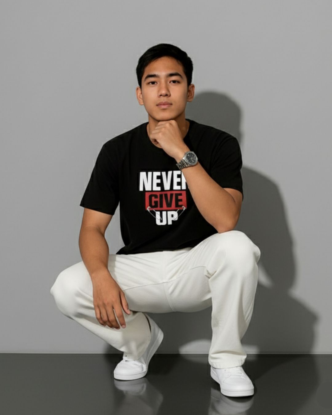 Never give up: Wear the motivation