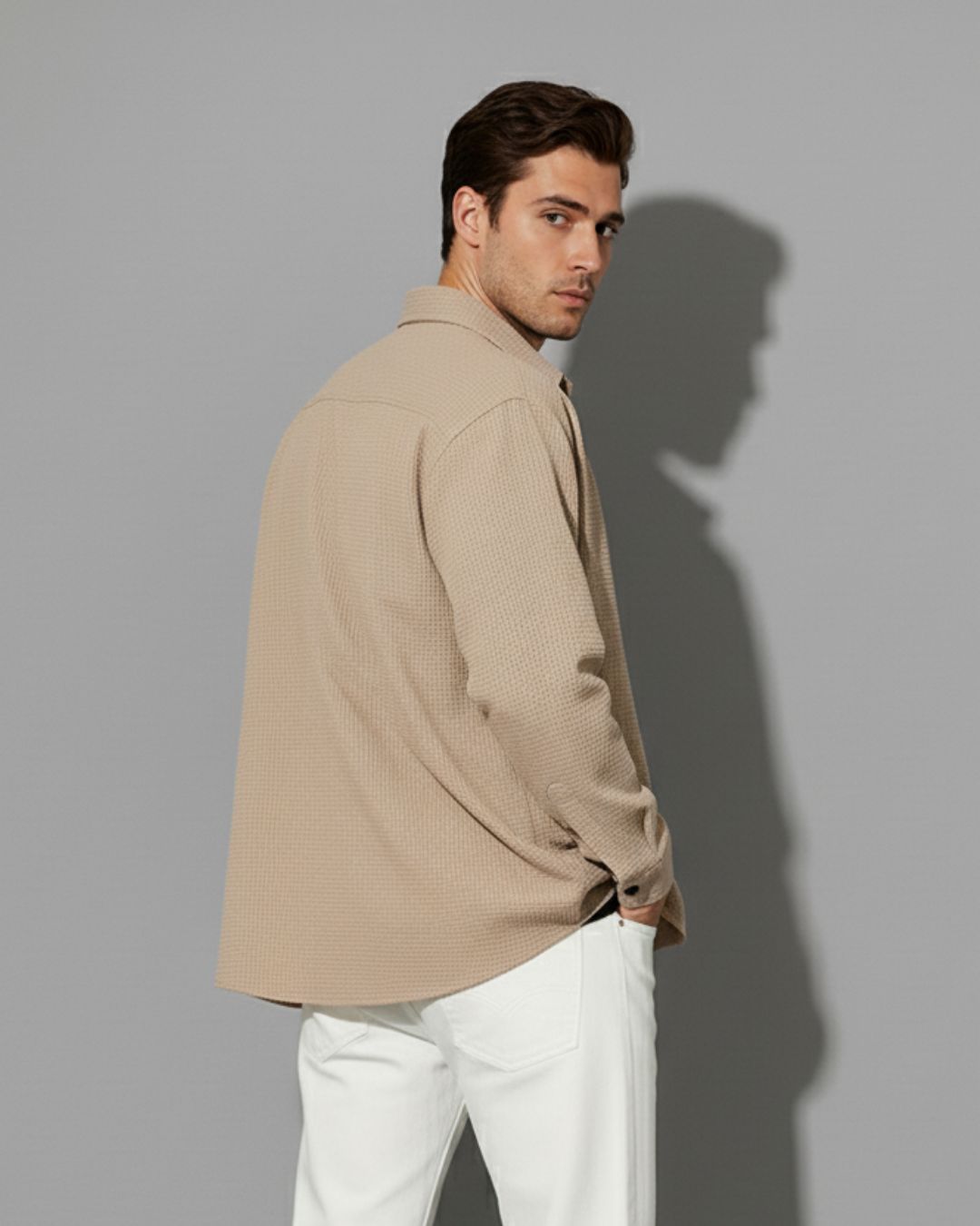 Neutral-Tone: Textured Shirt