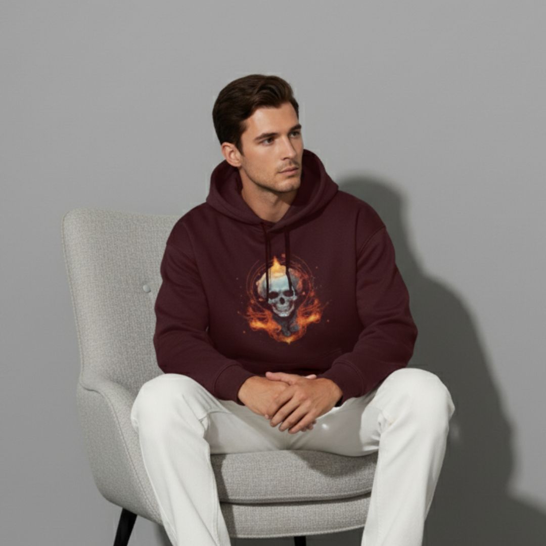 The Cosmic Antlers & Fire Skull Pullover