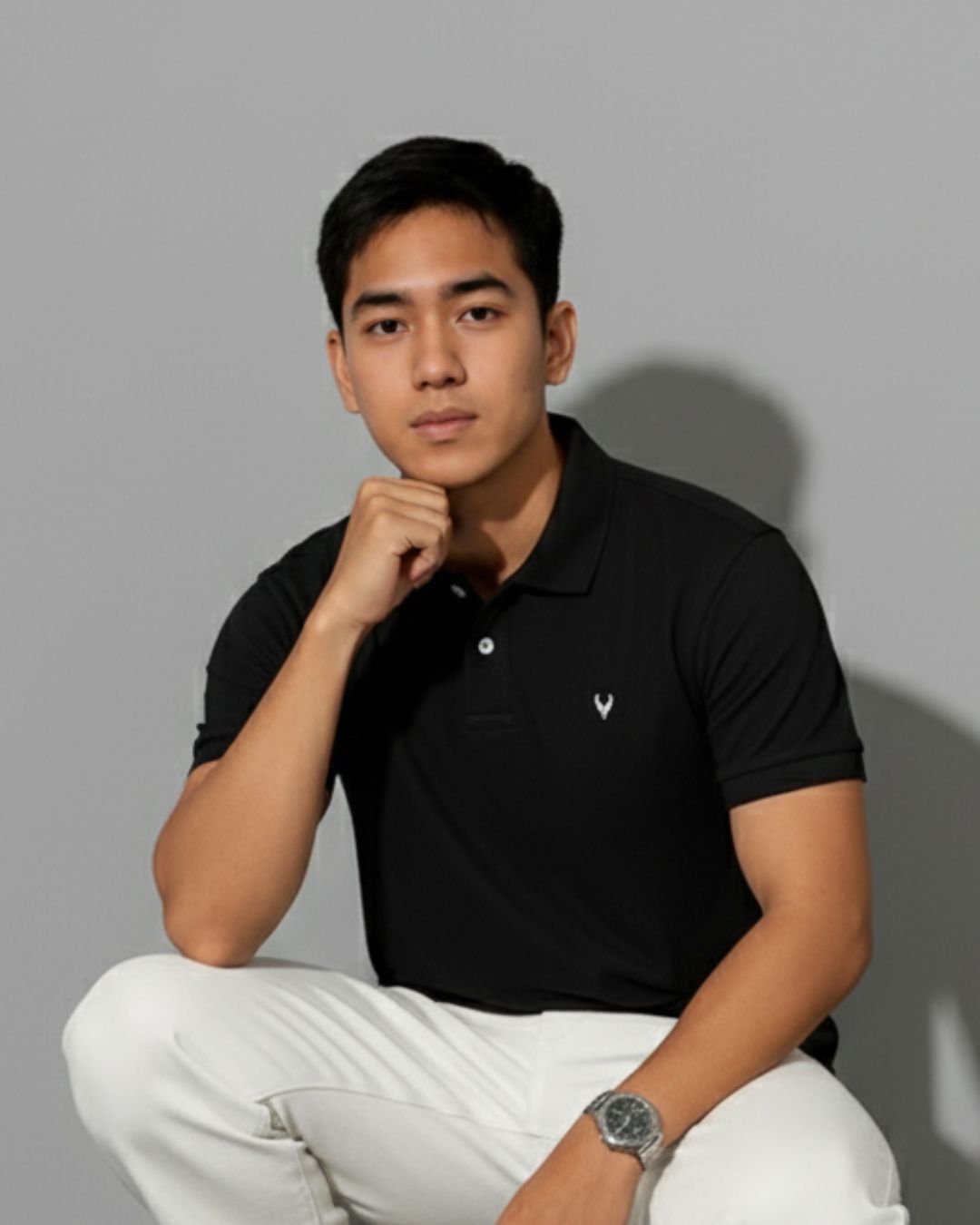 The Signature Black Pique Polo