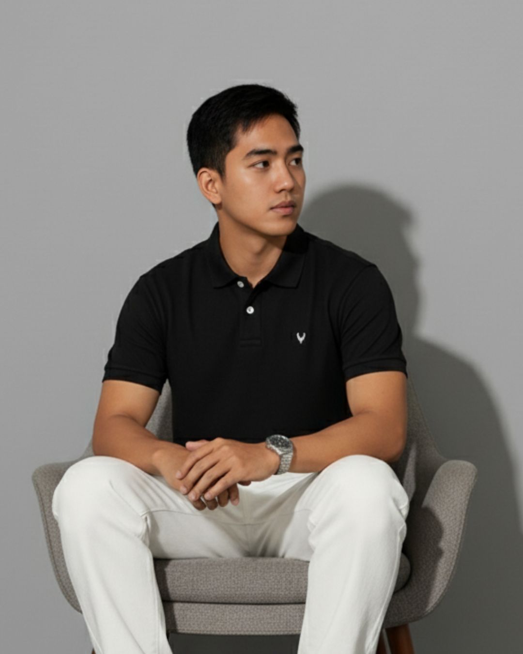 The Signature Black Pique Polo