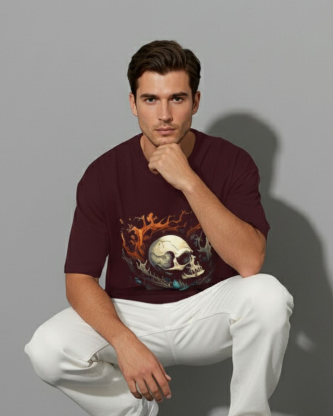 Ethereal Growth Skull Oversized T-Shirt