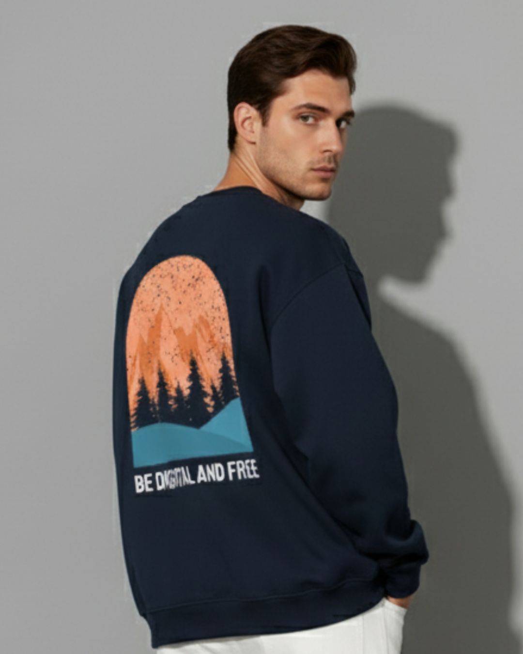 Disconnect to Explore: Oversized Sweatshirt