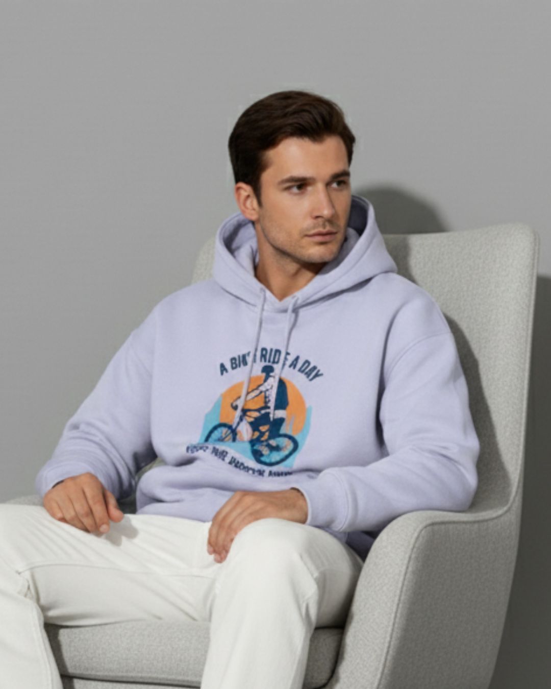 Mountain Biker Graphic Pullover Hoodie