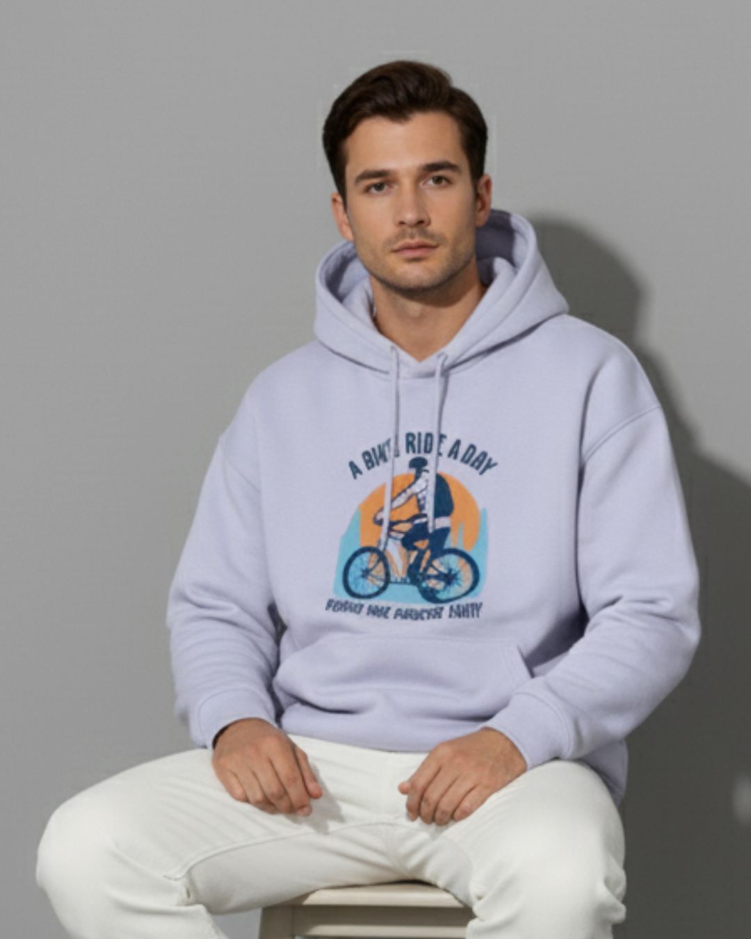 Mountain Biker Graphic Pullover Hoodie