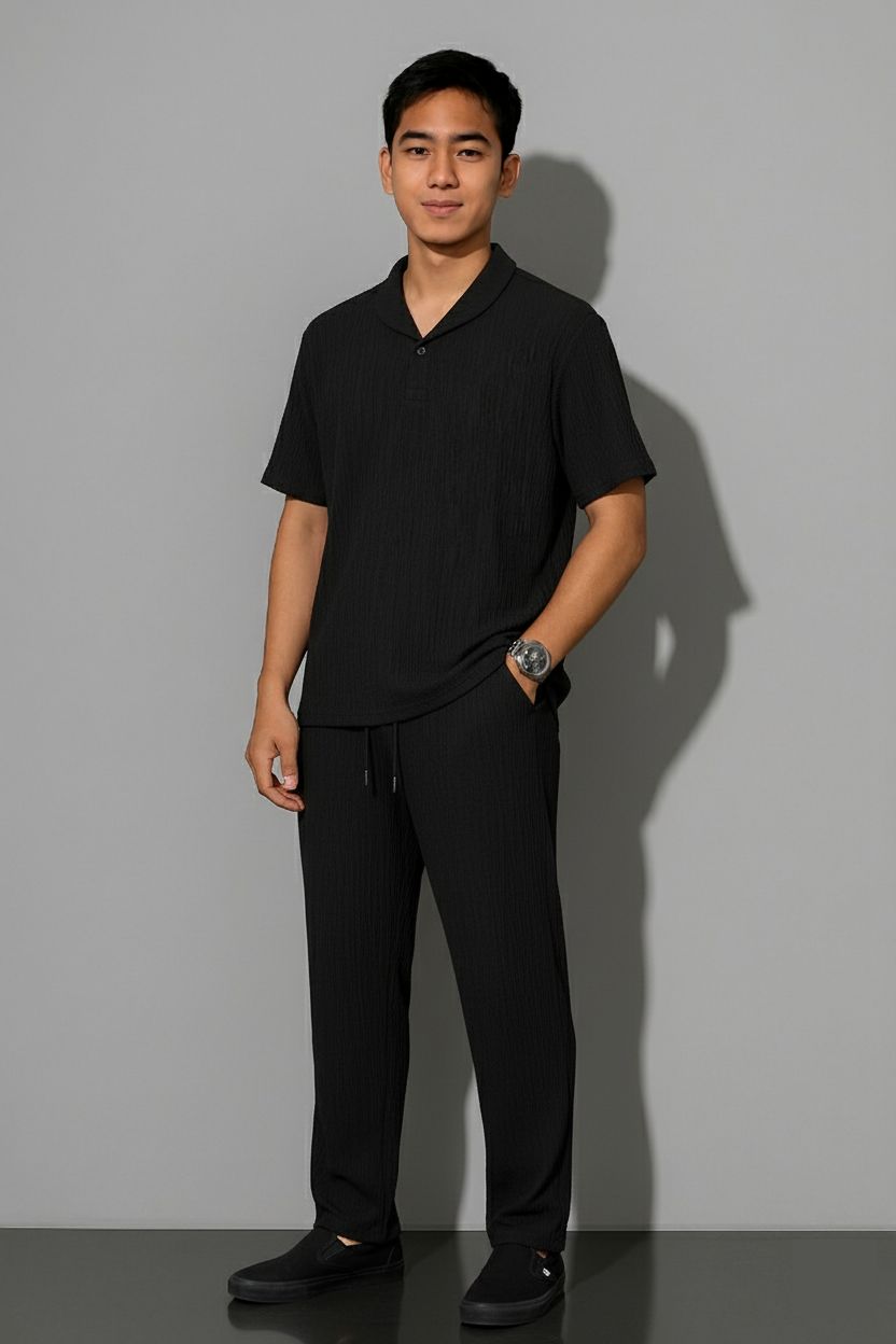 Men's Caudrauy Co-Ord Set Black