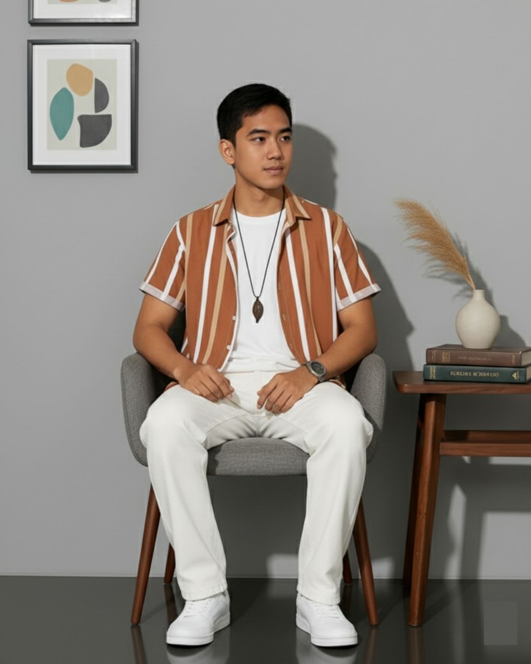 Retro Stripe: Casual Shirt
