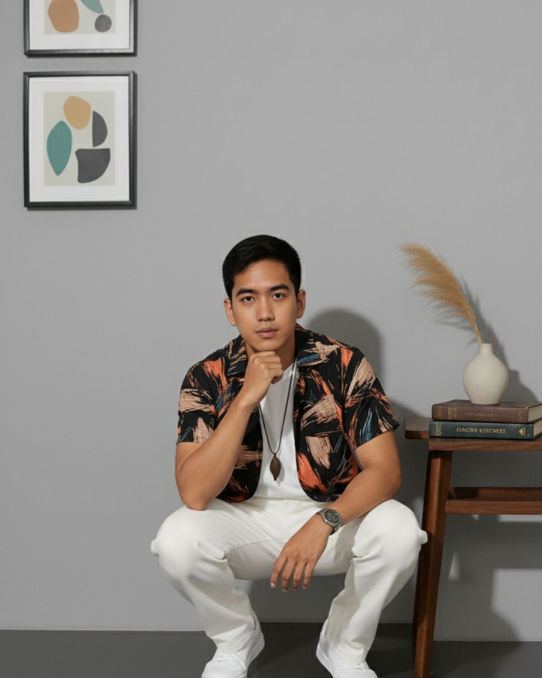 Streetwear Abstract Splash: Camp Shirt