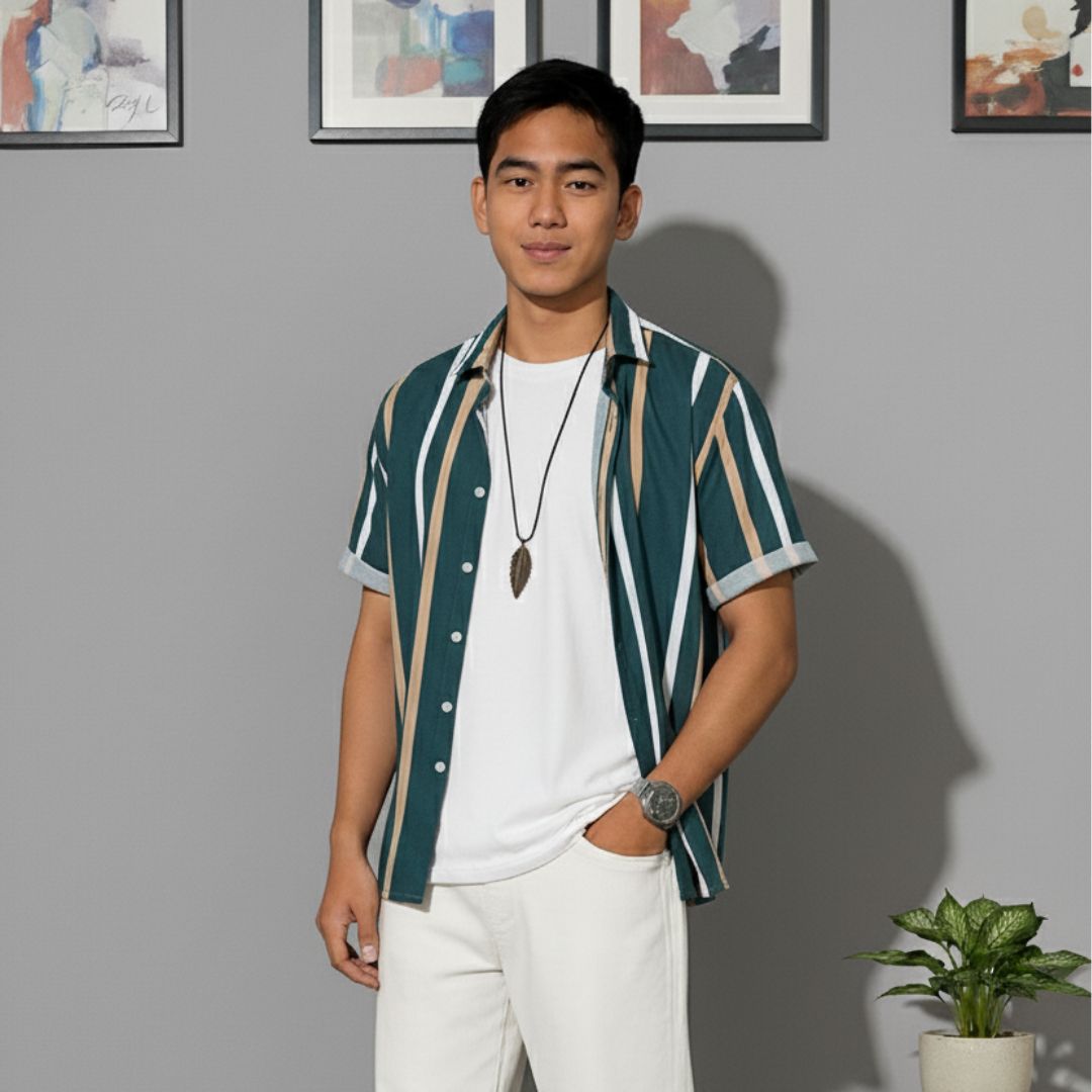 Classic Stripe: Cuban Collar