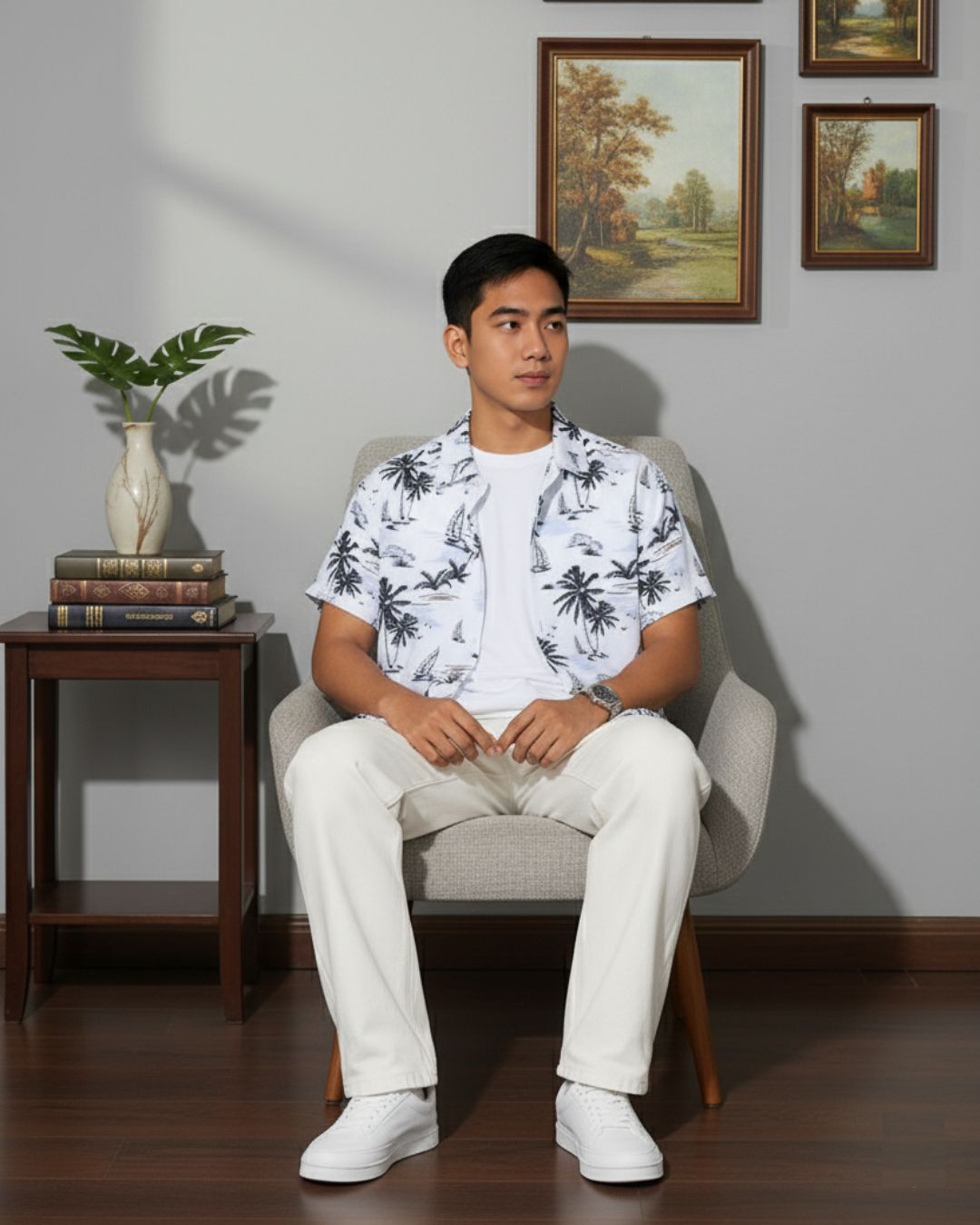Men's Hawaiian Palm Tree Shirt